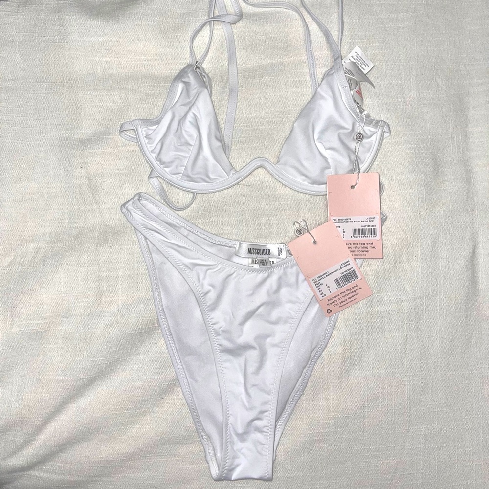 White bikini underwire top